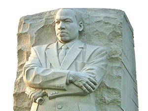 Photo of sculpture of Martin Luther King, Jr. at the MLK National Memorial