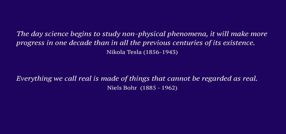 Nikola Tesla and Niels Bohr quotes on science and physical phenomena